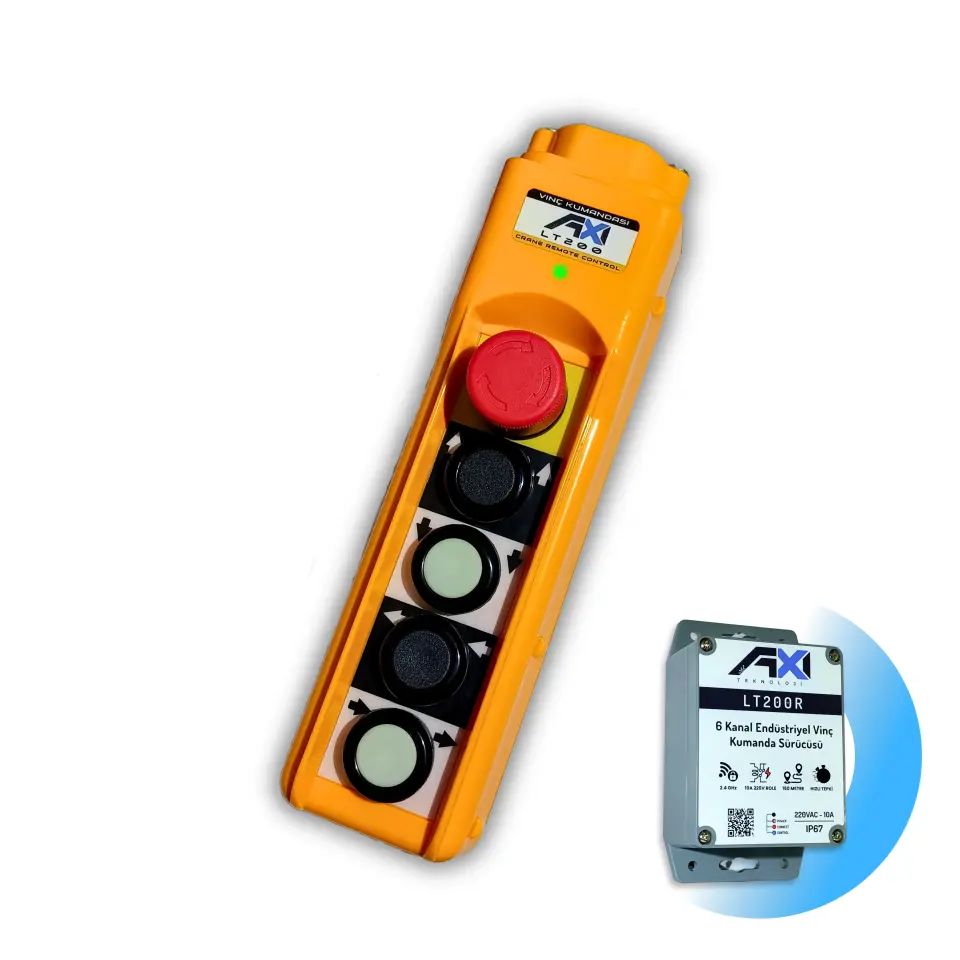 ST200 Vinç Kumandası Alıcı Verici Set - 4 Kanal | AXI TEKNOLOJİ